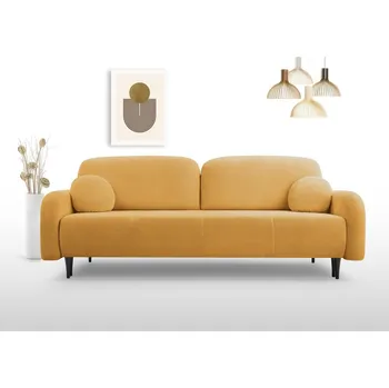 Pohovka Rozkládací dvousedačka s úložným prostorem WHITBY - medová