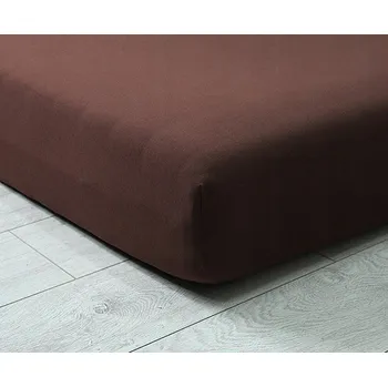 Prostěradlo Prostěradlo JERSEY s gumou 120x200 luxusní silné TMAVĚ HNĚDÁ čokoládová