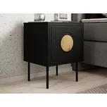 Set 2x noční stolek VANILIA - dub kraft / matný černý