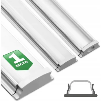 LED osvětlení Hliníkový profil pro LED pásky NÁSTĚNNÝ 1m + Kryt