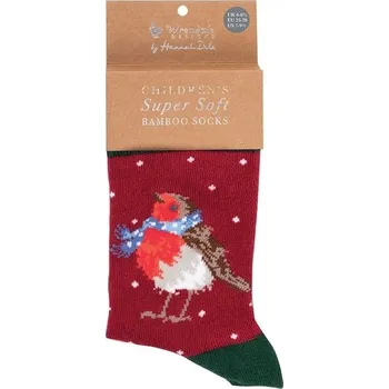 Dětské ponožky "Season's Tweetings" - Červenka, vánoční, vel. 23–26