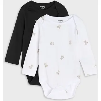 Kojenecké oblečení Sinsay - Sada 2&nbsp;bavlněných body - krémová - 076AN-01X - 076AN-01X-74