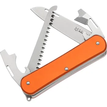 Pracovní nůž FOX Vulpis, kapesní multifunkční nůž, oranžový hliník FX-VP130-S4 OR