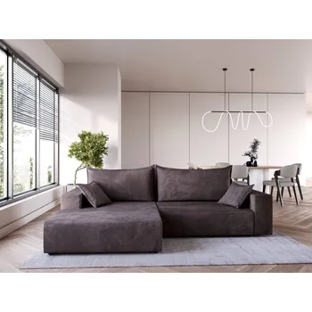 Sedací souprava Rohová sedací souprava NASIDA - hnědá, levý roh