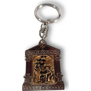 Klíčenka Zvěstování Panně Marii – stříbrný rám se zlatým reliéfem