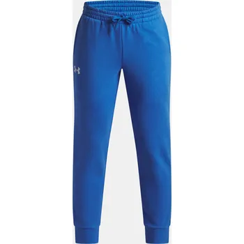Chlapecké kalhoty Chlapecké tepláky Under Armour UA Rival Fleece Jogge 1379787-402 Modrá YXL