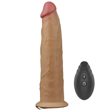 Vibrátor Lovetoy 9.0'' Dual Layered Platinum Silicone Rotator