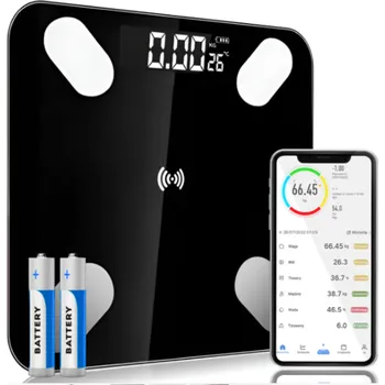 Osobní váha ANALYTICKÁ KOUPELNOVÁ VÁHA ELEKTRONICKÁ BMI BLUETOOTH 180KG SMART 25v1