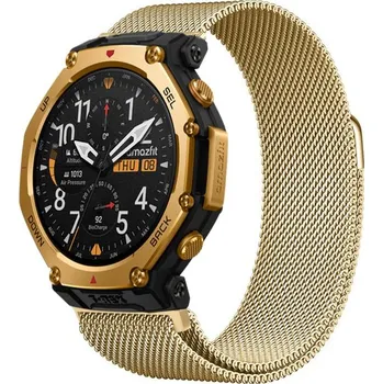 Ostatní příslušenství k chytrým hodinkám VSECHNONAMOBIL 124862 MILANESE Nerezový řemínek pro Amazfit T-Rex 3 Pro 48mm zlatý
