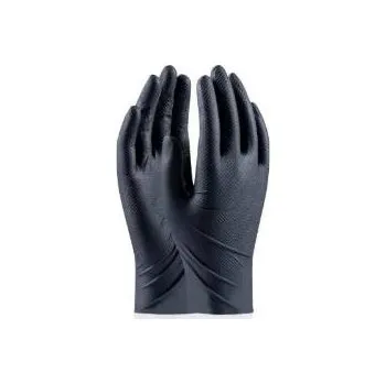 Pracovní rukavice Rukavice jednorázové, nepudrované, 50 ks, GRIPPAZ 246A BLACK vel. 9
