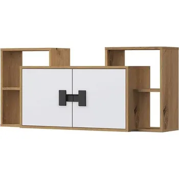 police Závěsná police BASHIRA 1 - dub / bílá