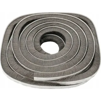 Těsnění do okna a dveří Samolepicí kartáč na skříň – těsnění 7 x 12 mm, šedý – 1 m