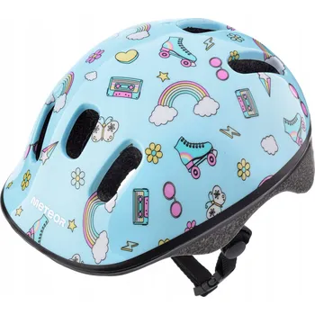 Cyklistická přilba Dětská cyklistická helma s nastavením METEOR KS06 S 48-52 RAINBOW