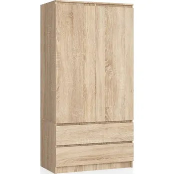 Šatní skříň Skříň Akord S90 2D 2SZ 90 x 180 x 51 cm dub sonoma