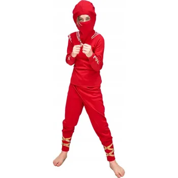 Karnevalový kostým Kostým Ninja červený, velikost 96-116 cm