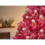 Sada 40 vánočních ozdob plastové krémově bílé závěsné dekorace různé tvary klasický skandinávský styl vánoční stromek Beliani