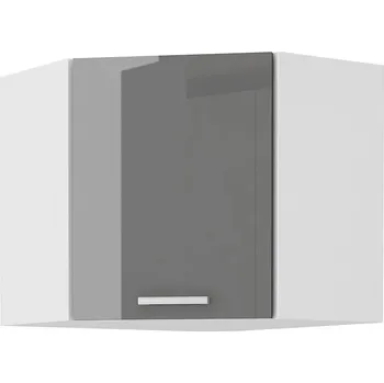 Kuchyňská linka Horní rohová skříňka SAEED - 58x58 cm, šedá / bílá