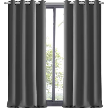 Obraz Závěs Grafitový Matný Hladký Okenní Dekorace do Obývacího pokoje 145x250P