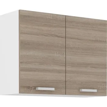 Kuchyňská linka Horní kuchyňská skříňka DAGA - šířka 80 cm, dub lanýž / bílá