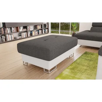 Taburet Taburet SAN DIEGO - bílá ekokůže / tmavý šedý