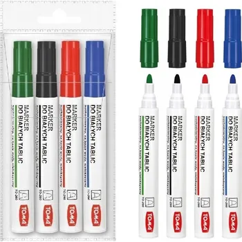 Popisovač na bílou tabuli, vícebarevný Toma, 4 ks