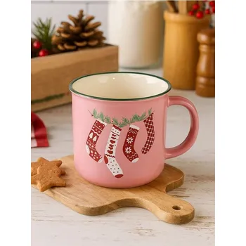 Sinsay - Hrnek s vánočním motivem - pastelová růžová - 681GD-03X - 681GD-03X-ONE