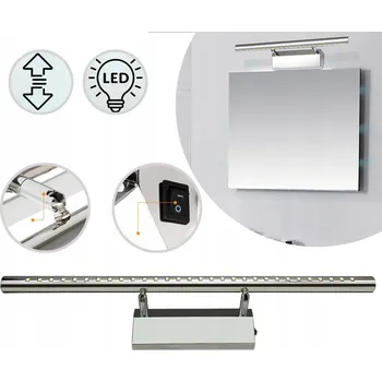 Nástěnné svítidlo NÁSTĚNNÁ LAMPA LED SVÍTIDLO DO KOUPELNY, NAD ZRCADLO NA MAKE-UP