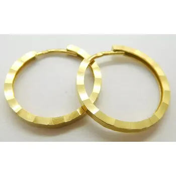 Náušnice Klenoty Budín Dámské kruhové zlaté náušnice kruhy 585/1,30gr HK2402 (Klenoty Budín Dámské kruhové zlaté náušnice kruhy 585/1,30gr HK2402)