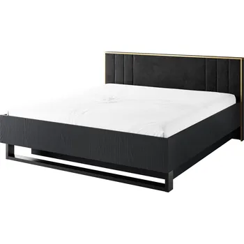 Postel Manželská postel s úložným prostorem 160x200 MOSQURA - černá grafitová
