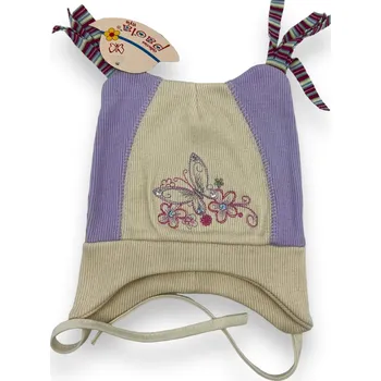 Čepice Paola Dívčí jarní čepice BUTTERFLY Barva: Fialová