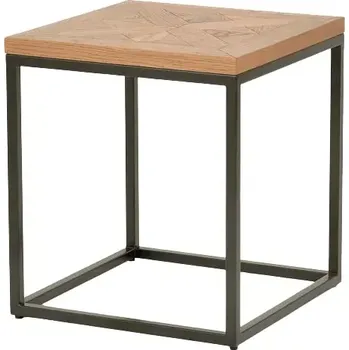 Konferenční stolek Odkládací stolek Indus 45 cm z masivu dub přírodní/grafit