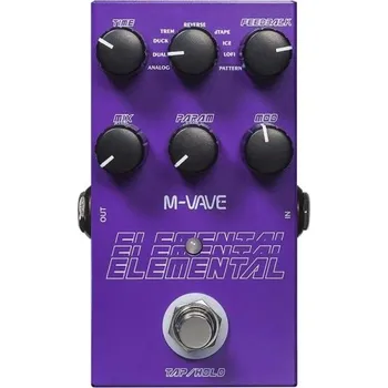 Klasická kytara M-VAVE digitální reverb pedál pro elektrickou kytaru fialový Efektový pedál s 9 režimy dozvuku a ovládáním Decay Mix Level kovové tělo