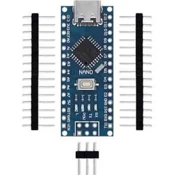 Vývojová deska Arduino Nano 3.0 ATmega328 kompatibilní mikrokontrolér s rozhraním USB-C Mini počítač pro bastlení a prototypování