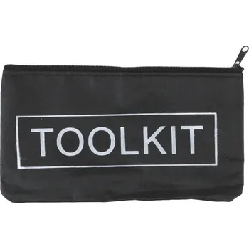 Autodílna Pouzdro na nářadí textilní 19 x 11 cm Malá taška na nářadí s praktickým zipem Odolné pouzdro na uložení nářadí Oranžová Černá černá