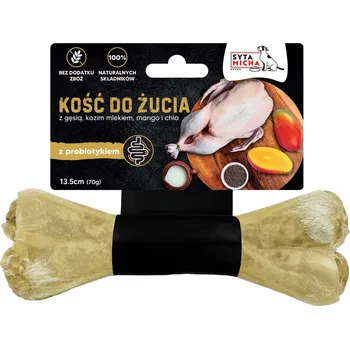 Pamlsek pro psa Kost s kozím mlékem a probiotikem - Syta micha, 13,5 cm