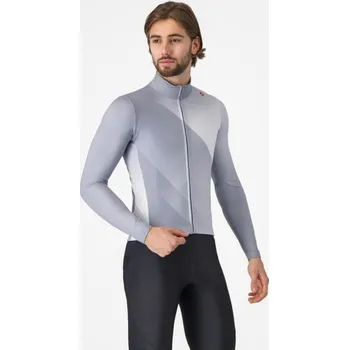 cyklistický dres CASTELLI Cyklistický dres s dlouhým rukávem zimní - AMPLIFY - šedá