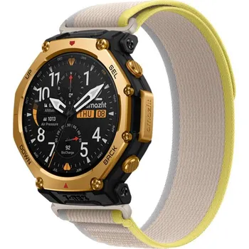 Ostatní příslušenství k chytrým hodinkám VSECHNONAMOBIL 124914 Nylonový Barva Vyměnitelný řemínek pro Amazfit T-Rex 3 Pro 48mm YELLOW-béžová