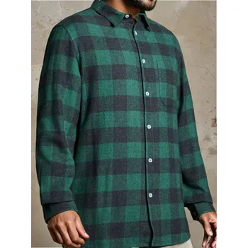 Pánská košile Sinsay - Bavlněná kostkovaná košile - zelená - 115EV-76X - 115EV-76X-2XL