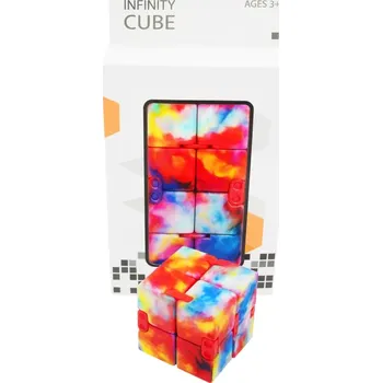 Hlavolam Infinity Cube Nekonečná kostka – duhová barevná (mix barev)