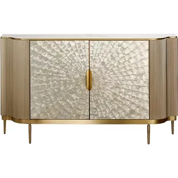 Komoda Komoda Stilig 150 cm slonovinová/zlatá