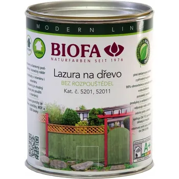 Olej na dřevo Lazura na dřevo bez rozpouštědel, barevná - standardní vzorník Biofa Barva: FBR 9024 Palisandr, Balení: 1L
