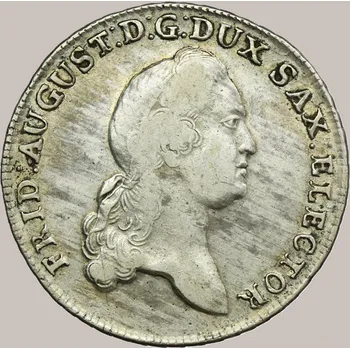 Tolar 1779 IEC Fridrich August III., Sasko 27.96 g, stříbrná mince