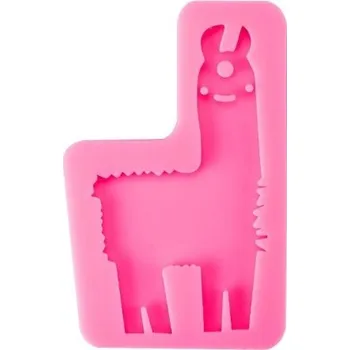 Růžová silikonová forma na pryskyřici 8,6 × 5,6 cm Forma ve tvaru lamy Silikonová forma na šperky a dekorace