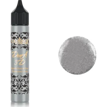 Speciální výtvarná barva Metalická kontura a 3D barva 25ml - stříbrná