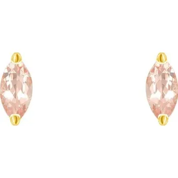 Náušnice Minimalistické stříbrné náušnice s morganity Andine