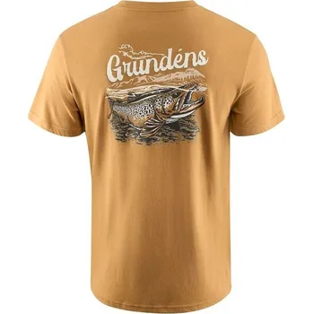 Rybářské oblečení Tričko Grundéns Leroy Brown SS T-Shirt Whiskey Velikost XL