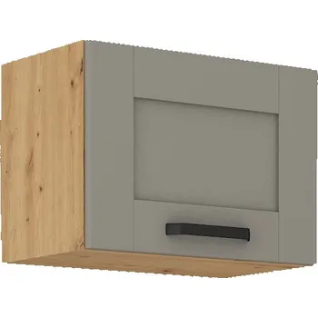 Kuchyňská linka Digestořová skříňka LAILI - šířka 50 cm, světle šedá / dub artisan