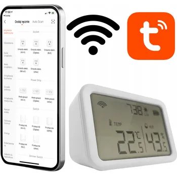 Meteostanice SENZOR TEPLOTY, VLHKOSTI VZDUCHU A LUXMETR SMART TUYA WIFI