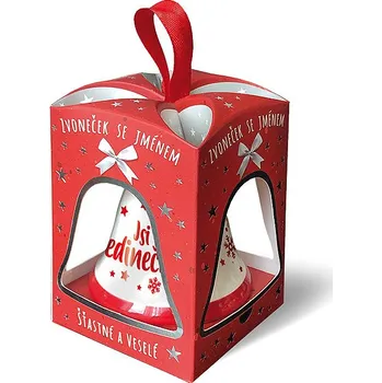 Vánoční dekorace Nekupto Vánoční zvonek s potiskem Jsi jedinečná