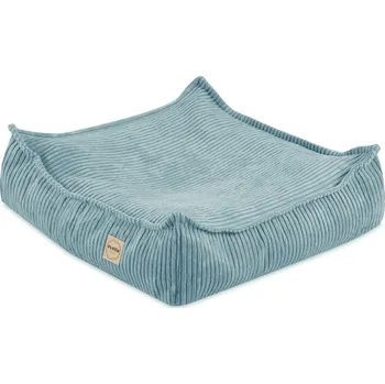 Sedací pytel PLUSH NEST Podlahový puf čtvercový Manšestr 60 × 60 cm modrý